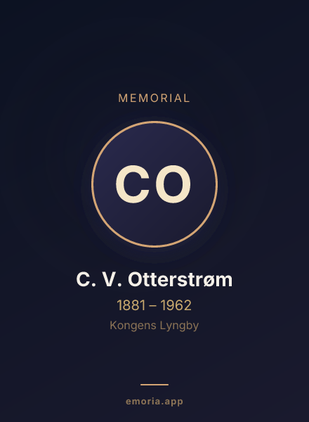 Memorial portrait of C. V. Otterstrøm