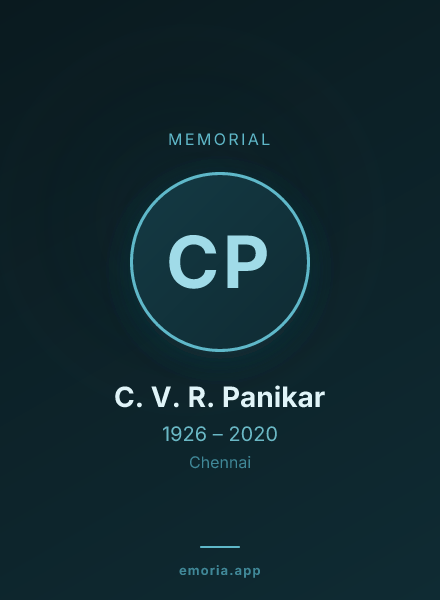 Memorial portrait of C. V. R. Panikar