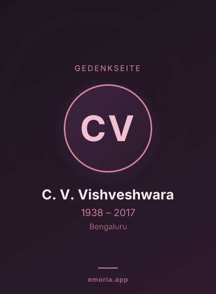 Gedenkportrait von C. V. Vishveshwara