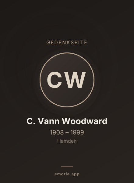 Gedenkportrait von C. Vann Woodward