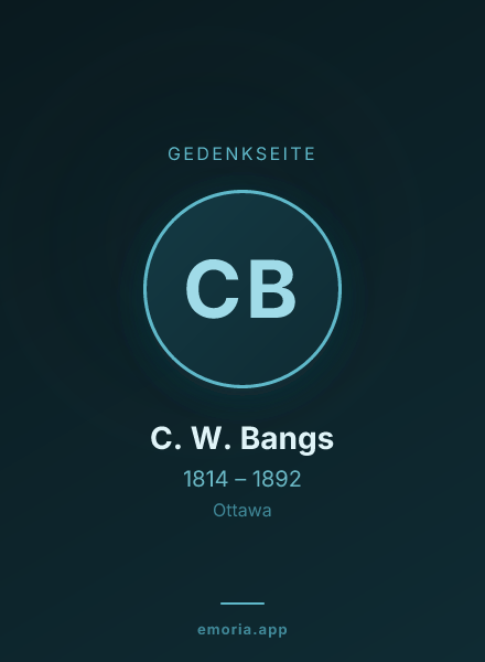 Gedenkportrait von C. W. Bangs