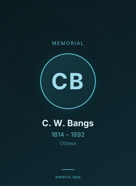 Memorial portrait of C. W. Bangs