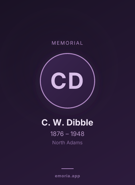 Memorial portrait of C. W. Dibble