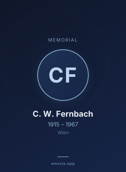 Memorial portrait of C. W. Fernbach
