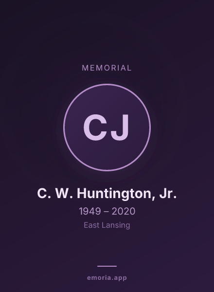 Memorial portrait of C. W. Huntington, Jr.