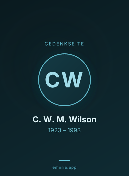 Gedenkportrait von C. W. M. Wilson