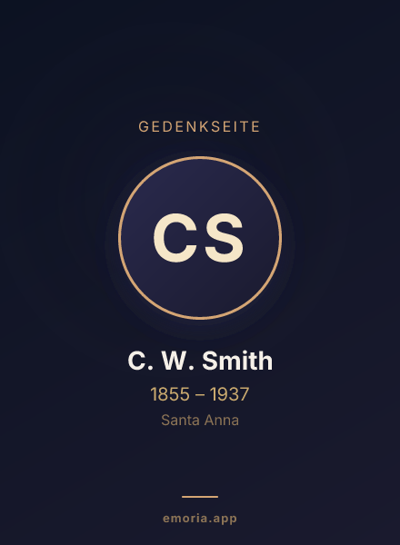 Gedenkportrait von C. W. Smith