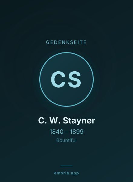 Gedenkportrait von C. W. Stayner