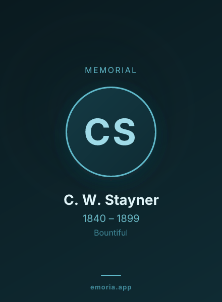 Memorial portrait of C. W. Stayner