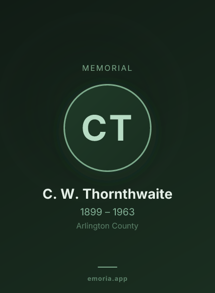 Memorial portrait of C. W. Thornthwaite