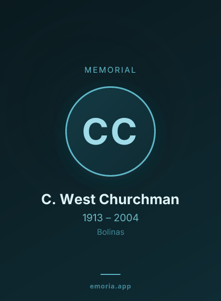 Memorial portrait of C. West Churchman