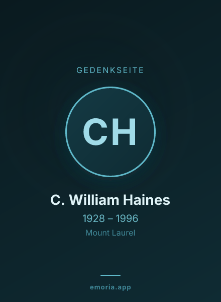 Gedenkportrait von C. William Haines