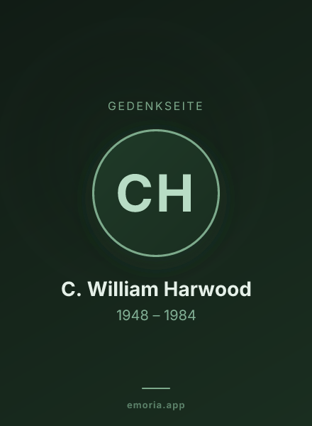 Gedenkportrait von C. William Harwood