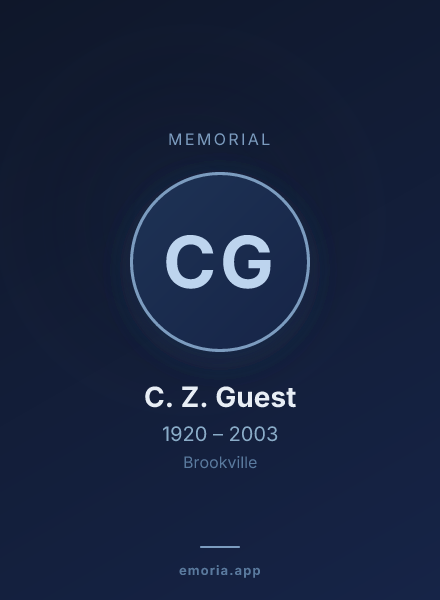 Memorial portrait of C. Z. Guest