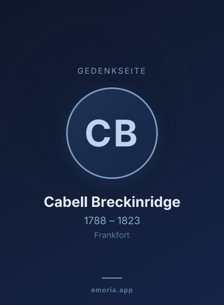 Gedenkportrait von Cabell Breckinridge