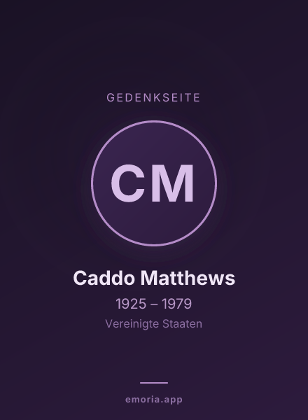 Gedenkportrait von Caddo Matthews
