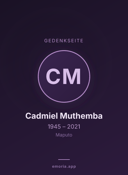 Gedenkportrait von Cadmiel Muthemba