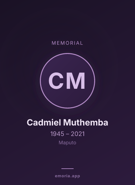 Memorial portrait of Cadmiel Muthemba