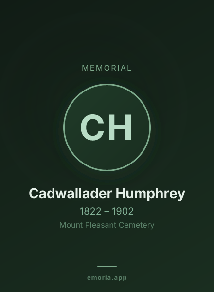 Memorial portrait of Cadwallader Humphrey