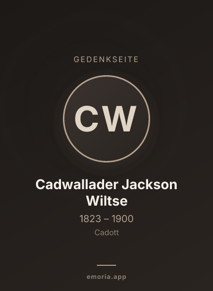 Gedenkportrait von Cadwallader Jackson Wiltse