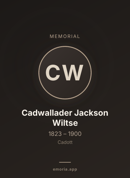 Memorial portrait of Cadwallader Jackson Wiltse