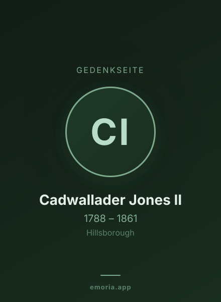 Gedenkportrait von Cadwallader Jones II