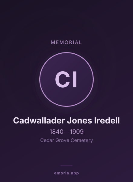 Memorial portrait of Cadwallader Jones Iredell