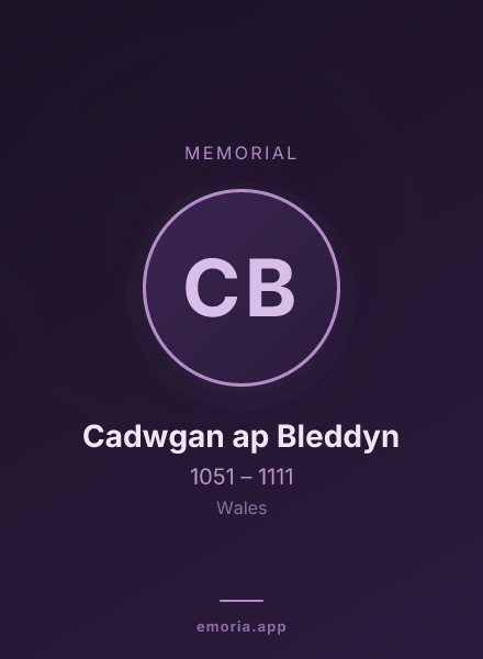 Memorial portrait of Cadwgan ap Bleddyn