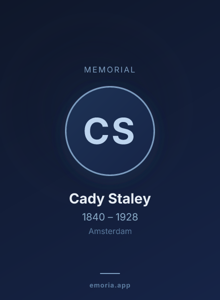 Memorial portrait of Cady Staley