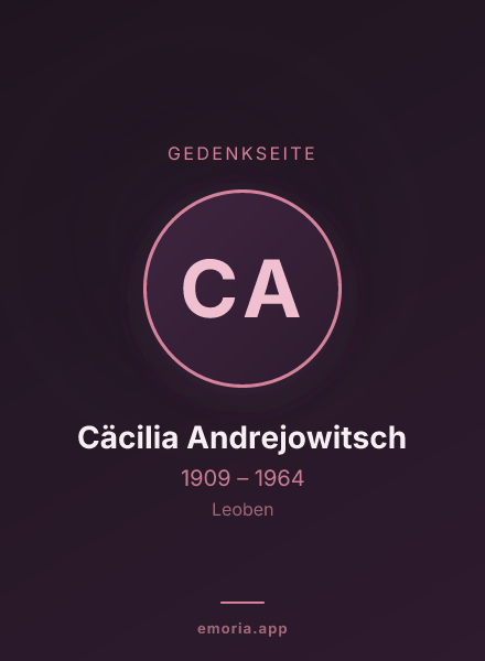 Gedenkportrait von Cäcilia Andrejowitsch