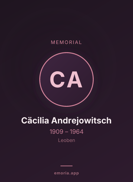 Memorial portrait of Cäcilia Andrejowitsch