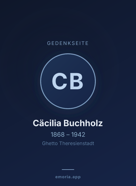 Gedenkportrait von Cäcilia Buchholz