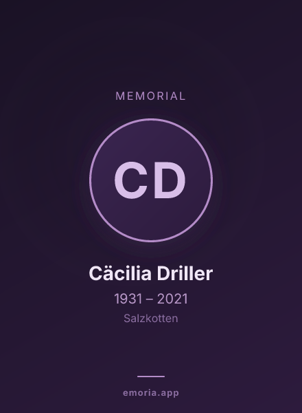 Memorial portrait of Cäcilia Driller