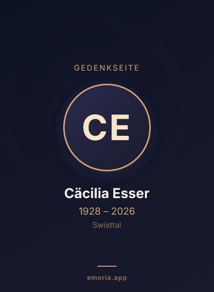 Gedenkportrait von Cäcilia Esser