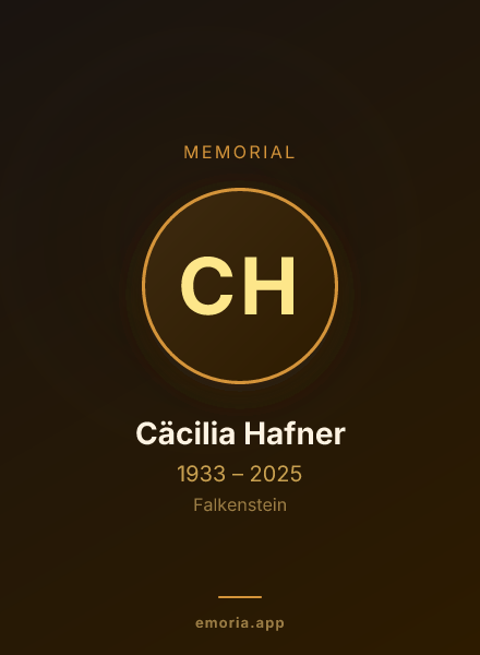 Memorial portrait of Cäcilia Hafner