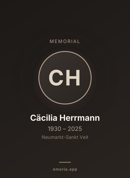 Memorial portrait of Cäcilia Herrmann
