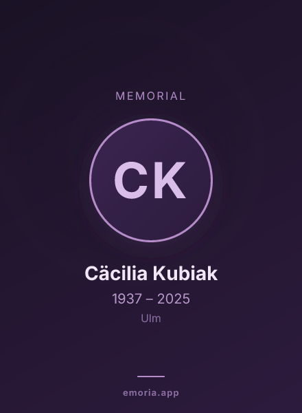 Memorial portrait of Cäcilia Kubiak