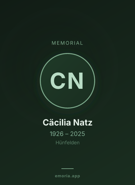 Memorial portrait of Cäcilia Natz
