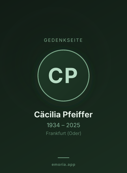 Gedenkportrait von Cäcilia Pfeiffer