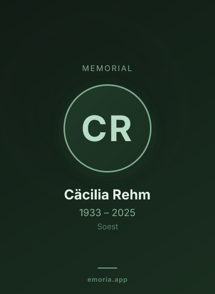 Memorial portrait of Cäcilia Rehm