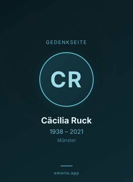 Gedenkportrait von Cäcilia Ruck