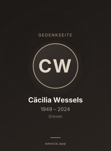 Gedenkportrait von Cäcilia Wessels