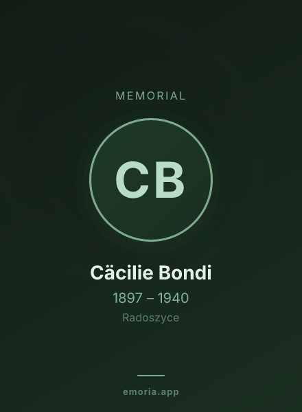 Memorial portrait of Cäcilie Bondi