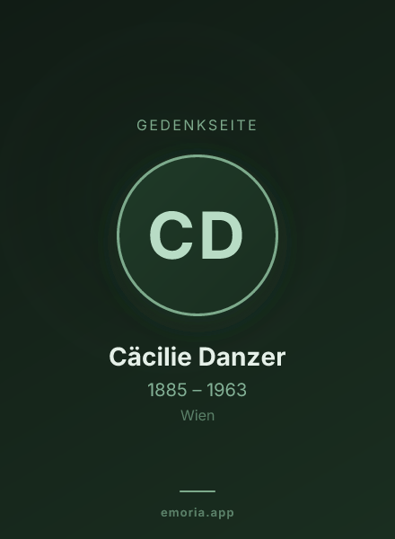 Gedenkportrait von Cäcilie Danzer