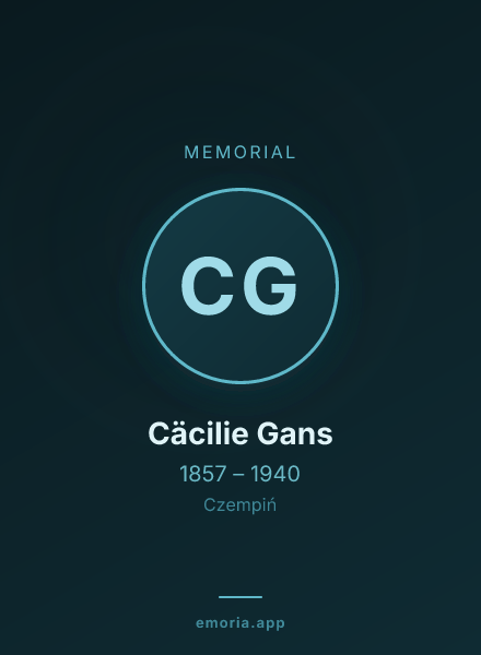 Memorial portrait of Cäcilie Gans