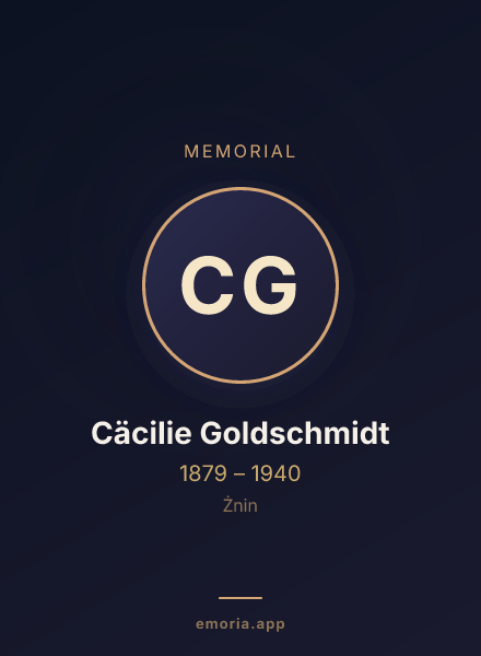 Memorial portrait of Cäcilie Goldschmidt