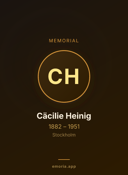Memorial portrait of Cäcilie Heinig