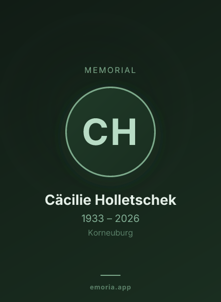 Memorial portrait of Cäcilie Holletschek