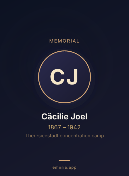 Memorial portrait of Cäcilie Joel