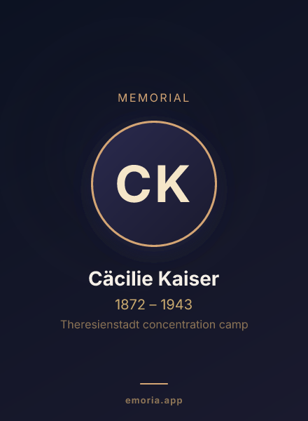 Memorial portrait of Cäcilie Kaiser